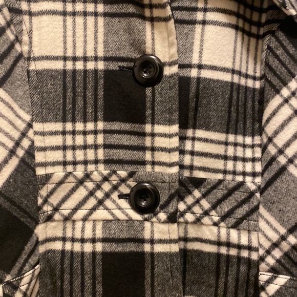 Ambition from Macys Plaid Black & White Coat Brand New with tags attached - Picture 2 of 3